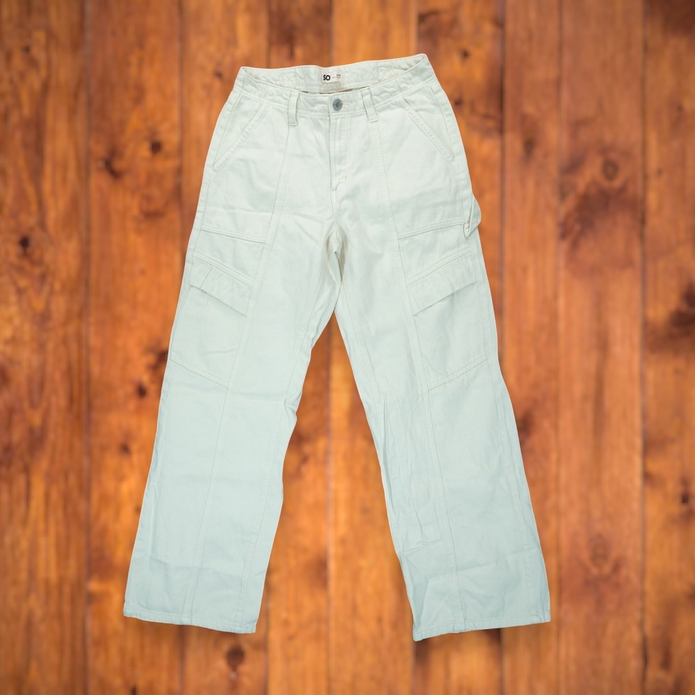 SO Baggy Jeans Boho Hippie Casual Wide Leg Cargo Pants High Rise Women 9x29W‎